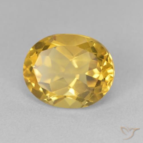 Citrino Dorato naturale da 3.54 ct, Ovale, VVS-VS