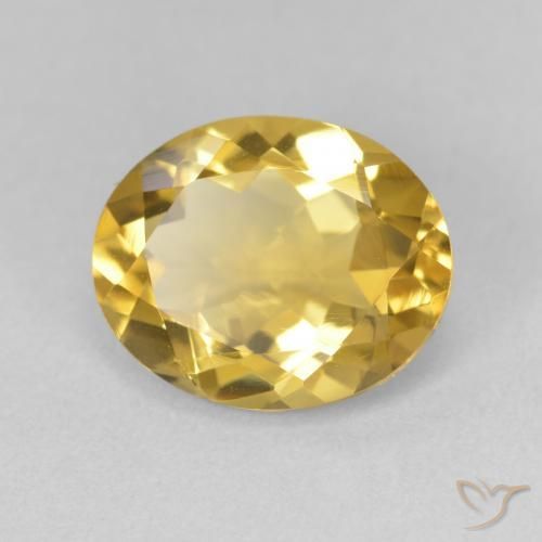 Citrino Dorato naturale da 3.31 ct, Ovale, VVS-VS