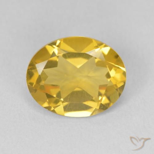 3.02ct Naturale Dorato medio Citrino, Ovale, VVS-VS