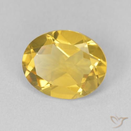 Citrino Dorato medio naturale da 3.02 ct, Ovale, VVS-VS