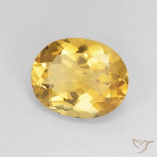 Citrino Oro profondo naturale da 3.30 ct, Ovale, VVS