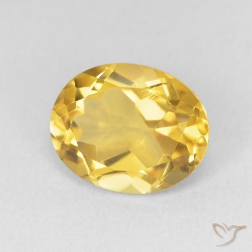Citrino Dorato naturale da 3.52 ct, Ovale, VVS