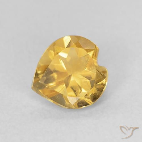 0.64ct Naturale Oro profondo Citrino, Cuore, VVS-VS