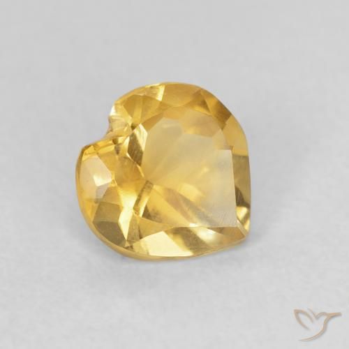 Citrino Oro profondo naturale da 0.64 ct, Cuore, VVS-VS