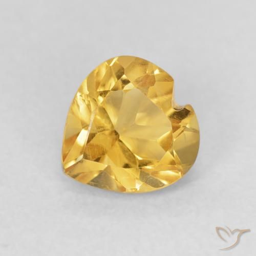 0.74ct Naturale Dorato Citrino, Cuore, VVS-VS