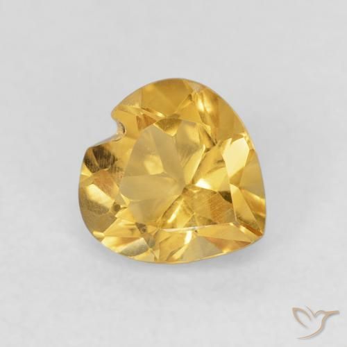 Citrino Dorato naturale da 0.74 ct, Cuore, VVS-VS
