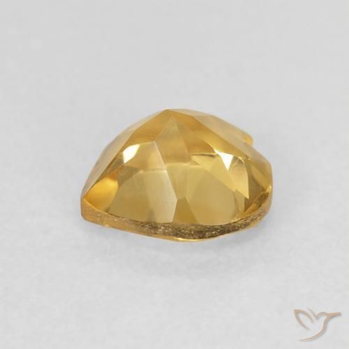 Citrino Dorato naturale da 0.74 ct, Cuore, VVS-VS