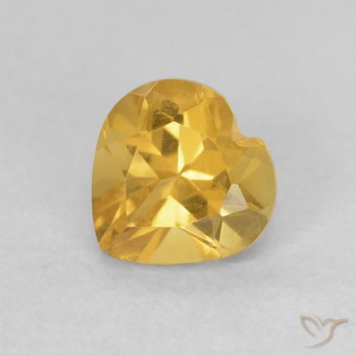 0.78ct Naturale Oro Citrino, Cuore, VVS-VS