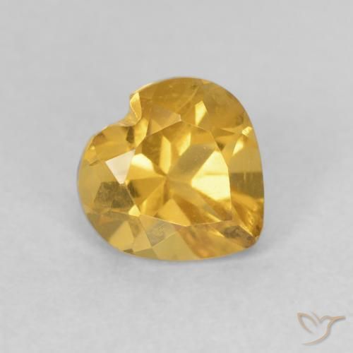 Citrino Oro naturale da 0.78 ct, Cuore, VVS-VS