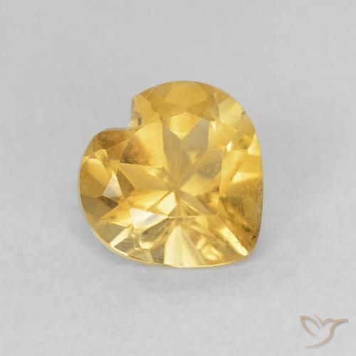 0.67ct Naturale Oro Citrino, Cuore, VVS-VS