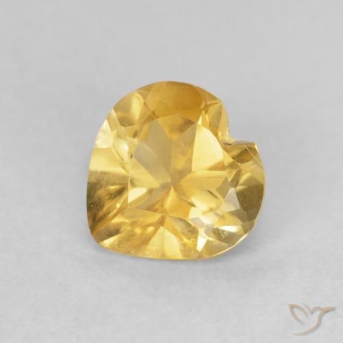 Citrino Oro naturale da 0.67 ct, Cuore, VVS-VS
