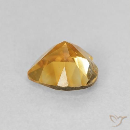 Citrino Arancio Scuro-Oro naturale da 0.65 ct, Cuore, VVS