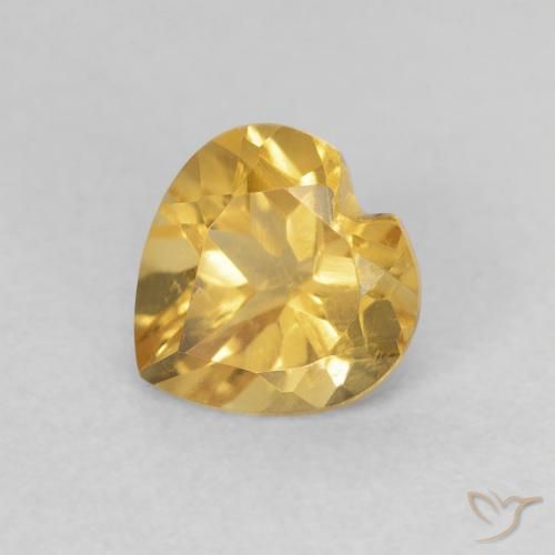 0.73ct Naturale Oro medio Citrino, Cuore, VVS