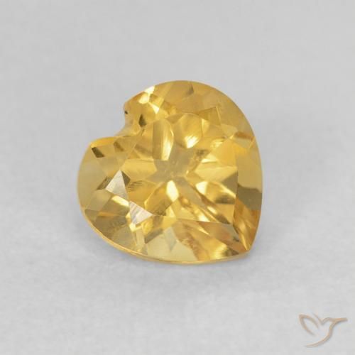 Citrino Oro medio naturale da 0.73 ct, Cuore, VVS