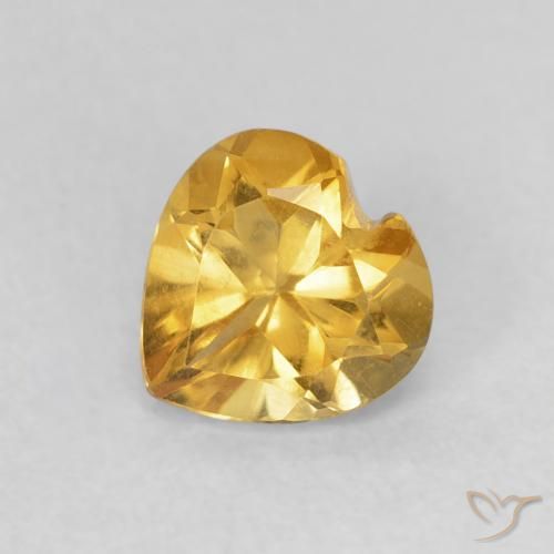 0.71ct Naturale Dorato Citrino, Cuore, VVS