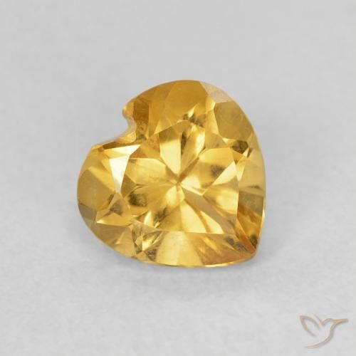 Citrino Dorato naturale da 0.71 ct, Cuore, VVS