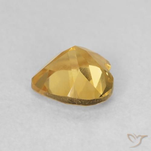 Citrino Dorato naturale da 0.71 ct, Cuore, VVS