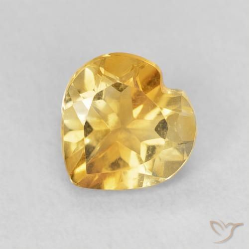 0.85ct Naturale Dorato Citrino, Cuore, VVS
