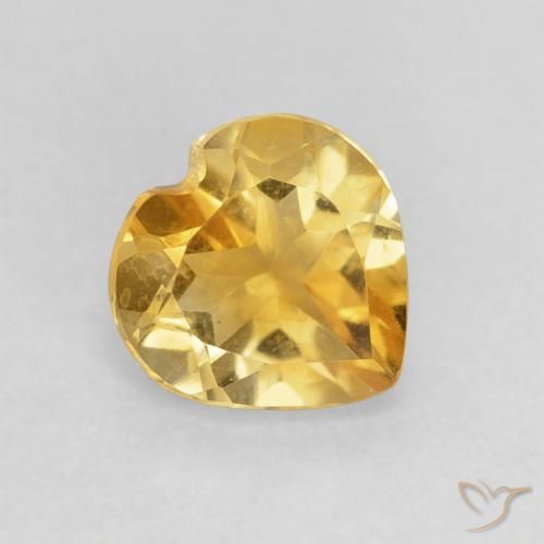 Citrino Dorato naturale da 0.85 ct, Cuore, VVS