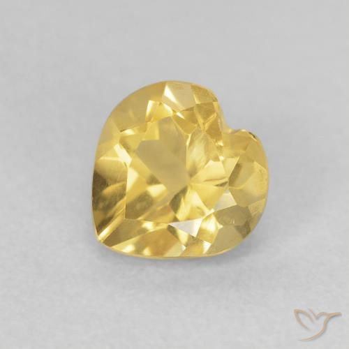 0.71ct Naturale Dorato Citrino, Cuore, VVS