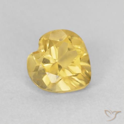 Citrino Dorato naturale da 0.71 ct, Cuore, VVS