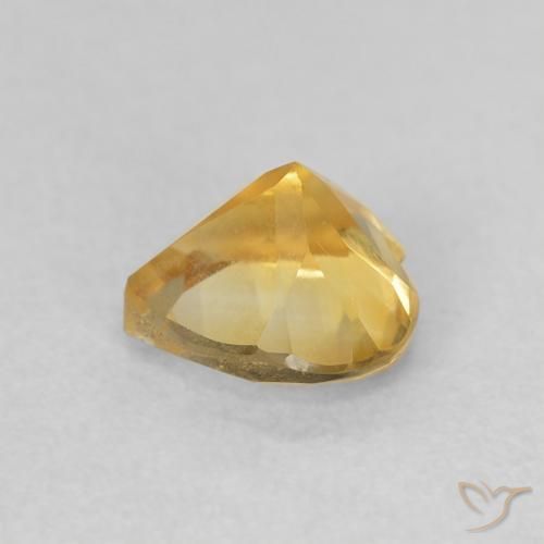 Citrino Medium Light Orange-Gold naturale da 0.75 ct, Cuore, VVS