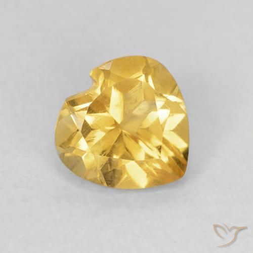 Citrino Oro medio naturale da 0.74 ct, Cuore, VVS