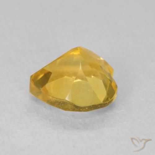 Citrino Dorato medio naturale da 0.75 ct, Cuore, VVS-VS