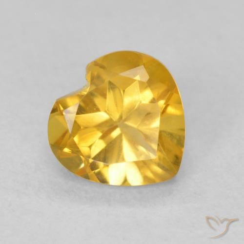 Citrino Oro medio naturale da 0.74 ct, Cuore, VVS-VS