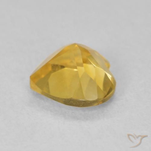 Citrino Oro medio naturale da 0.74 ct, Cuore, VVS-VS