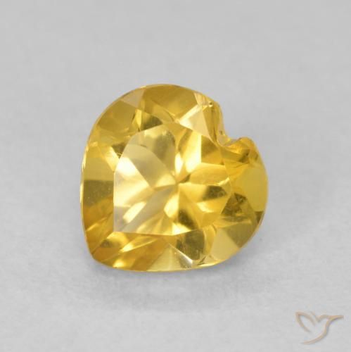 0.75ct Naturale Arancio dorato Citrino, Cuore, VVS-VS
