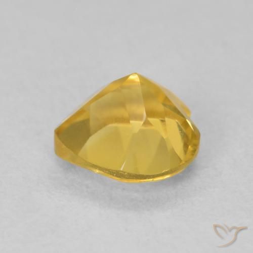 Citrino Arancio dorato naturale da 0.75 ct, Cuore, VVS-VS