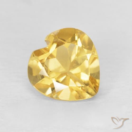Citrino Oro brillante naturale da 0.77 ct, Cuore, VVS-VS