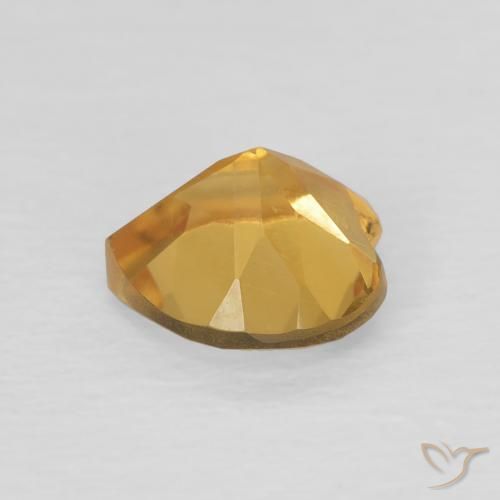 Citrino Dorato medio naturale da 0.73 ct, Cuore, VVS-VS