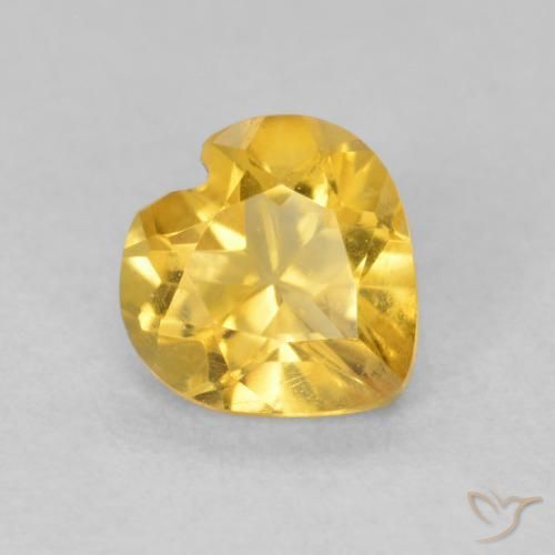 Citrino Dorato naturale da 0.66 ct, Cuore, VVS-VS