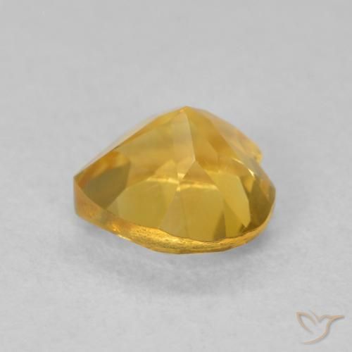 Citrino Oro medio naturale da 0.76 ct, Cuore, VVS-VS