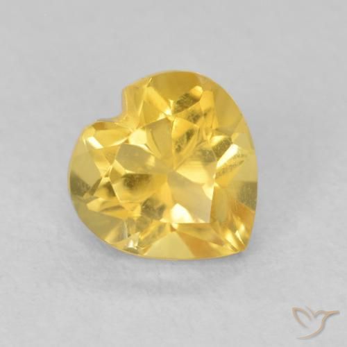 0.76ct Naturale Arancio dorato Citrino, Cuore, VVS-VS