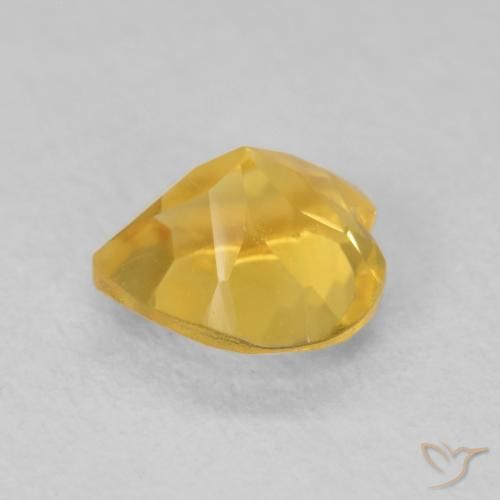 Citrino Arancio dorato naturale da 0.76 ct, Cuore, VVS-VS