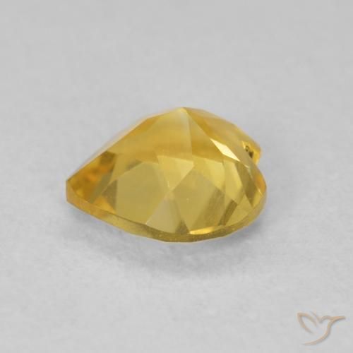 Citrino Dorato medio naturale da 0.62 ct, Cuore, VVS-VS