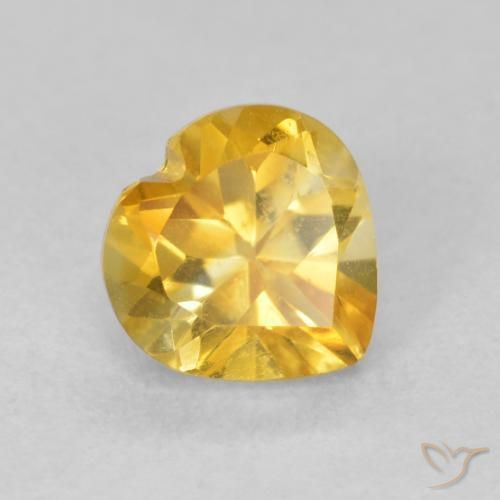 0.83ct Naturale Oro brillante Citrino, Cuore, VVS-VS