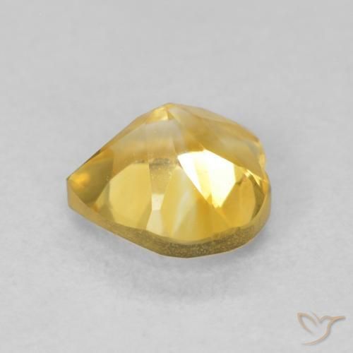 Citrino Oro brillante naturale da 0.83 ct, Cuore, VVS-VS