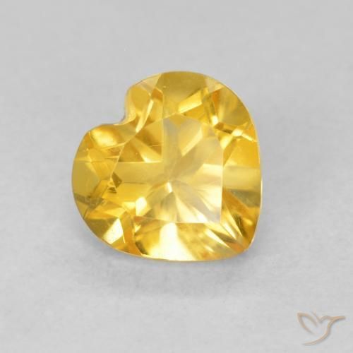 0.73ct Naturale Dorato Citrino, Cuore, VVS-VS
