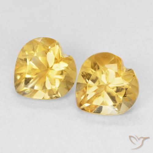 1.41ctw Naturale Arancio dorato Citrino, Cuore, VVS-VS