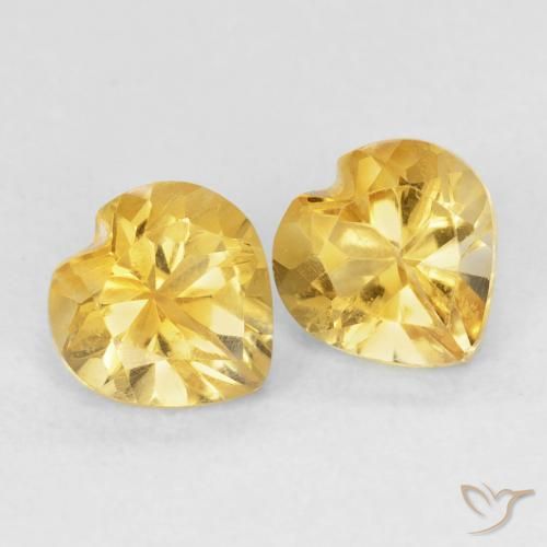 Gemme di Citrino Arancio dorato naturale da 1.41 ct, Cuore, VVS-VS
