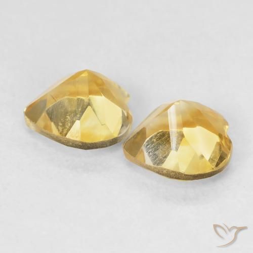 Gemme di Citrino Arancio dorato naturale da 1.41 ct, Cuore, VVS-VS