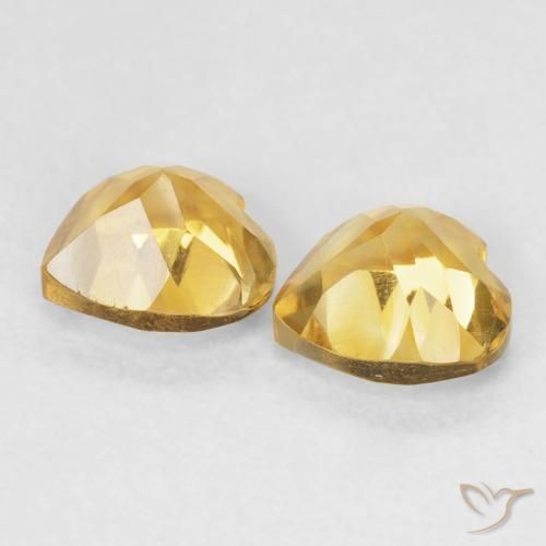 Gemme di Citrino Dorato naturale da 1.45 ct, Cuore, VVS-VS
