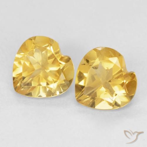1.34ctw Naturale Dorato Citrino, Cuore, VVS-VS