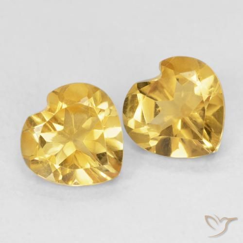 Gemme di Citrino Dorato naturale da 1.34 ct, Cuore, VVS-VS