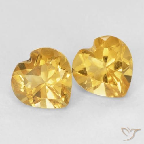 Gemme di Citrino Dorato naturale da 1.55 ct, Cuore, VVS-VS