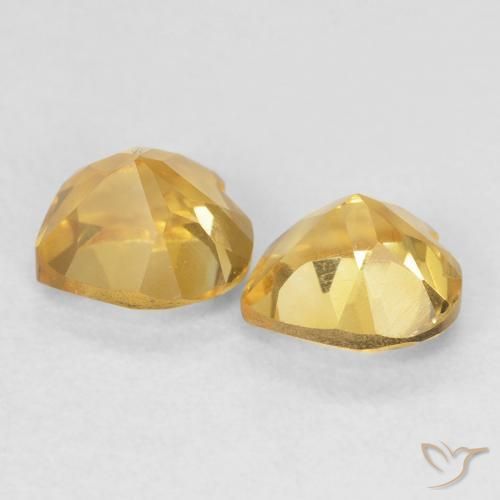 Gemme di Citrino Dorato naturale da 1.55 ct, Cuore, VVS-VS